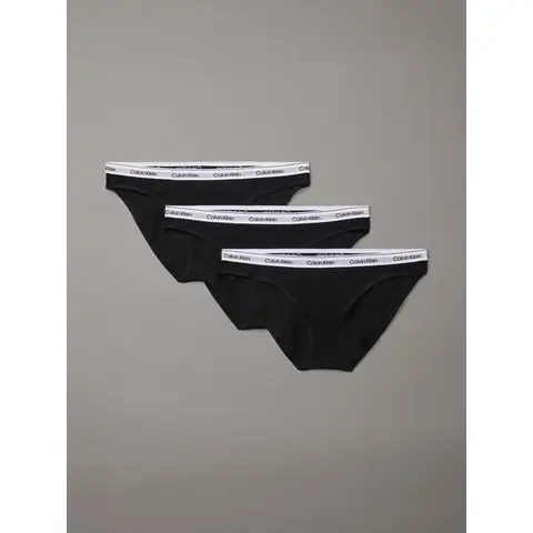 Calvin Klein 3 Pack Bikini Slips - Icon Logo - Zwart L