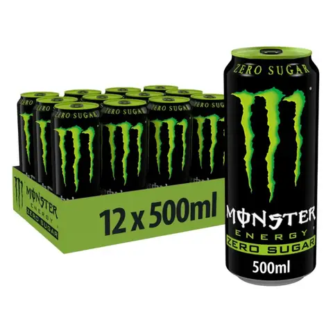 MONSTER ENERGY GREEN ZERO SUGAR x12 cans