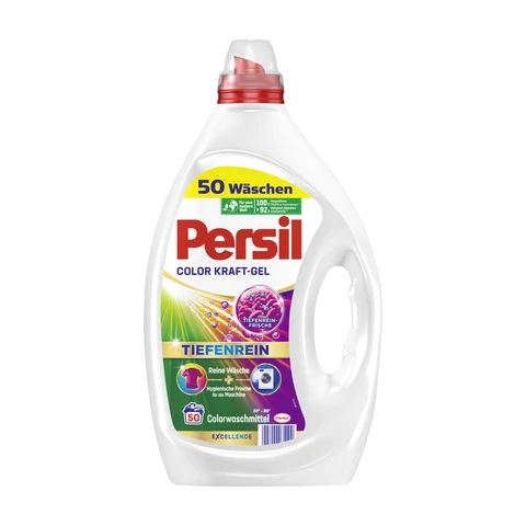 Persil Color Flüssigwaschmittel Gel - Color Kraft-Gel Tiefenrein, für 50 Waschladungen, 2,25 l Flasche