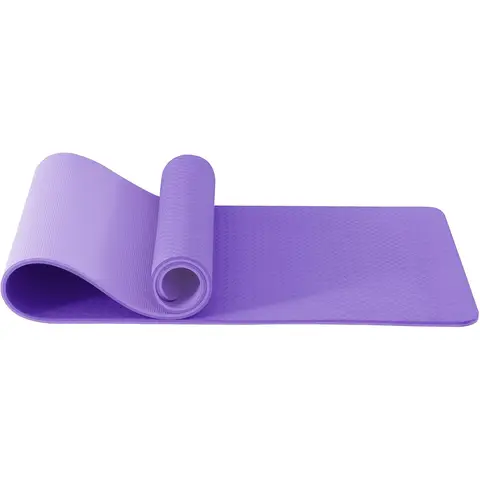 Gute Nacht Yoga-Matte Übungs-Matten Workout Pilates Fitness-Matte für Frauen Männer rutschfest dicke 10mm hohe Dichte Turn-Matten mit Tragegurt TPE 183 x 61 x 1cm (Grün/Schwarz) Violett/Lila