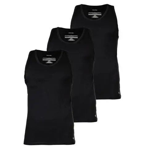 Calvin Klein Herren Unterhemden 3er-Pack - Schwarz 2XL