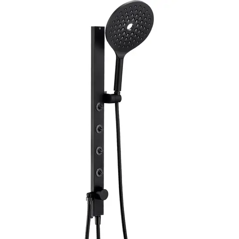 HOMELODY Innovative Duschrinne mit Dusche, Duschkopf mit Schlauch und Halter mit runder 190 mm Dusche, 4 Massage-Düsen für den Rückenbereich, Schnellmontage, 680 mm Duschrinne