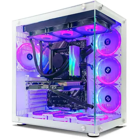 PC Gamer - Ordinateur de Bureau - Processeur Core i5-14400F - RTX 5060 8 Go - RAM DDR4 16 Go - SSD 1 To - WiFi - Boîtier ARGB 7 Ventilateurs - Refroidissement Liquide - Windows 11 (Version d'Essai)