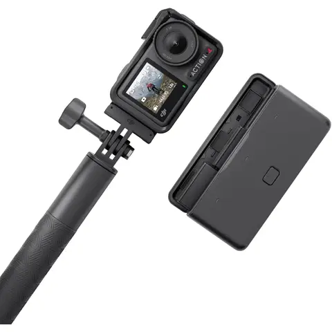 DJI Osmo Action 4 Adventure Bundle - Waterproof Camera 4K/120 IPS, 1/1.3 Inch Sensor, D-Log M 10 Bits, 155º Ultra Wide FOV, Up to 7 Hours 30 Min with Three Additional Batteries for Vlogging
