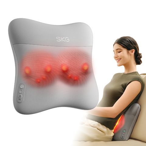 SKG VS500 Coussin de massage 20 nœuds rotatifs, double chauffage rapide À utiliser au bureau et à la maison Cadeau pour l'être aimé