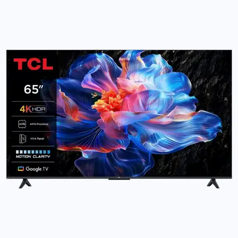 TCL 65P61K Téléviseur 4K UHD 65'' Smart TV LED HDR10 Google TV avec commande vocale