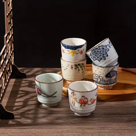 YumiPLUS Keramische theekopjes set van 6