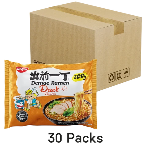 Nissin Instant Demae Ramen Noodle Duck, 30x100g