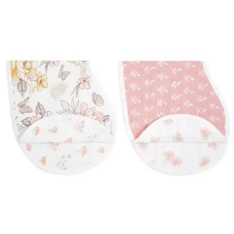 aden + anais™ Boutique Cotton Muslin Burpy Bibs 2 Pack Earthly