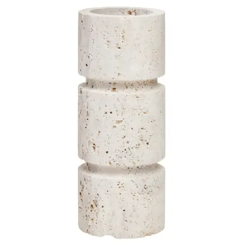 Tibor Travertine Small Candle Holder