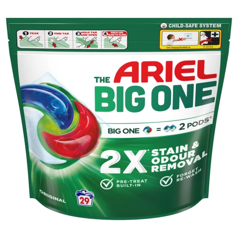 Ariel The Big One PODS, Washing Liquid Capsules 29 Washes, Original