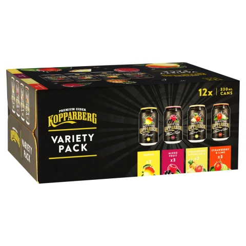 Kopparberg Variety 12 X 330ml (Abv 3.4%)