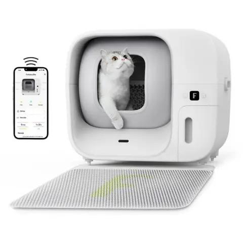 Furbulous Automatische Katzenklobox - Selbstreinigendes Katzenklo - APP-Steuerung - 60L - Für mehrere Katzen geeignet - Kompatibel mit allen Arten von Katzenstreu - FB001