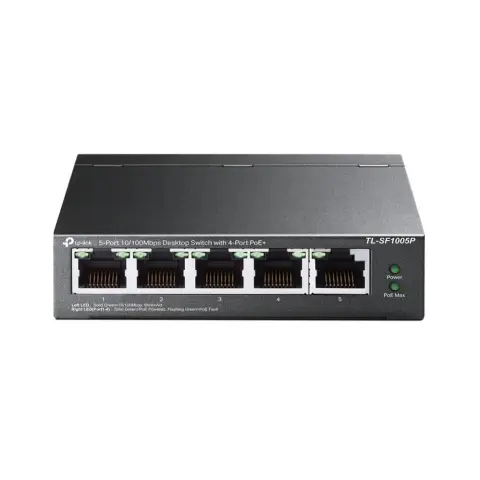 TP-Link TL-SF1005P netwerk-switch Unmanaged Fast Ethernet (10/100) Power over Ethernet (PoE) Zwart