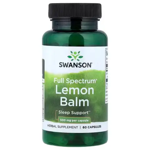 Swanson Full Spectrum Lemon Balm Sleep Calm 500mg - 60 Capsules