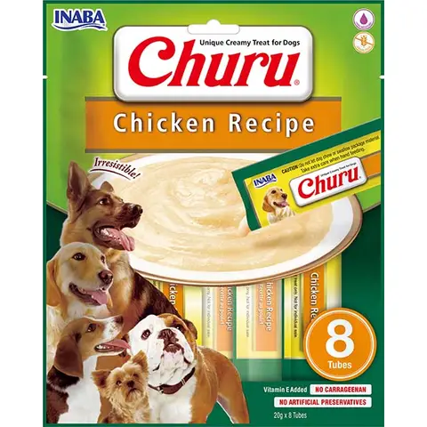 INABA Churu Hundefutter Huhn-Rezept 8 Stücke