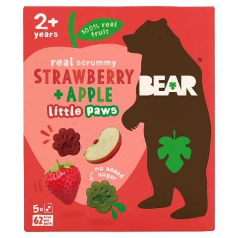 BEAR PAWS STRAWBERRY APPLE 5 X 20G
