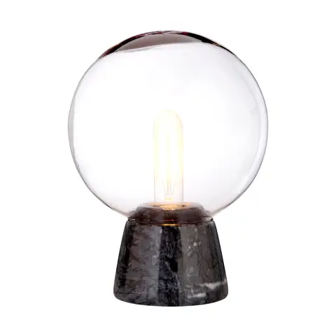 Lamonte Globe Lamp with Black Marble Base