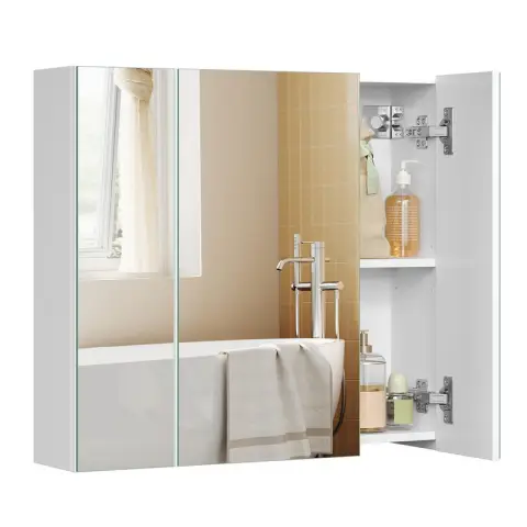 VASAGLE Mirror Cabinet, 60x15x55cm
