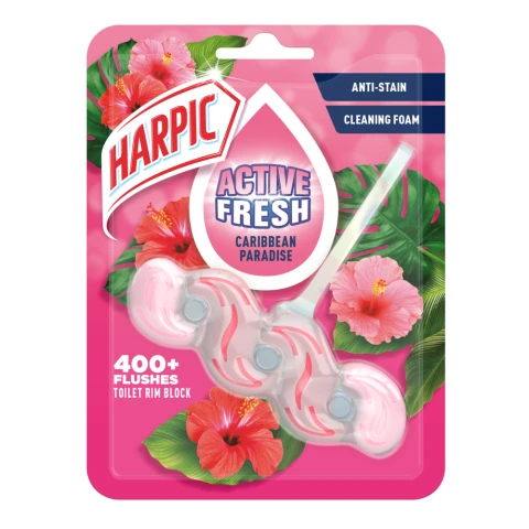 Harpic Active Fresh Caribbean Paradise Toilet Rim Block Single