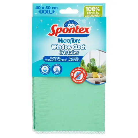 Spontex Microfibre Window Cloth, 40 x 50cm