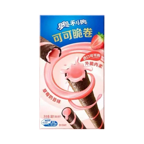 Oreo Cocoa Crisp Rolls - Strawberry 50g