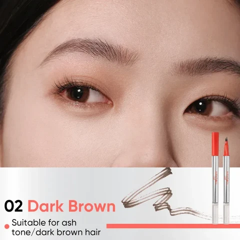 JUDYDOLL LIQUID EYEBROW PEN #02DARK BROWN