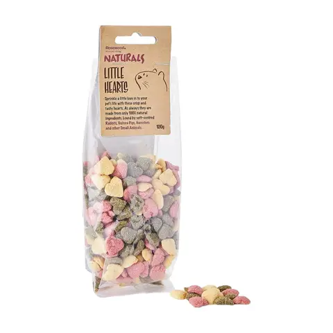 Rosewood Naturals Little Hearts Small Animal Treats, 100g