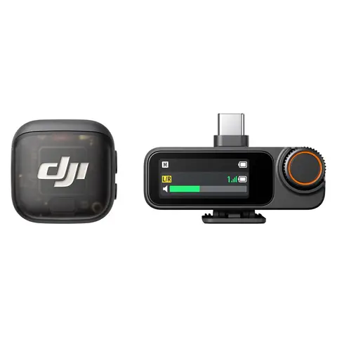 DJI Mic 3 (1 TX + 1 RX), draadloze microfoon voor iPhone/camera/Android, ultralicht, adaptieve versterkingsregeling voor gebalanceerd volume, tot 28 uur gebruikstijd, vlog