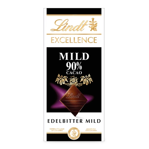 Lindt Excellence Tafel mild 90%, 100 g