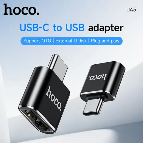 hoco UA5 USB-C-auf-USB-Adapter - Schwarz