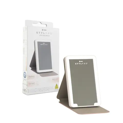 StylPro LED Mini Mirror – Compact Illuminated Design, Touch Control, Travel Friendly – MI14