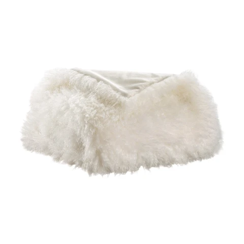 Vivaraise Couverture Betani blanc neige - 130 x 160 cm