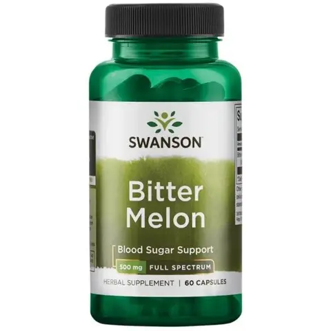 Swanson Full Spectrum Bitter Melon Blood Sugar Support 500mg Capsules - 60 Capsules