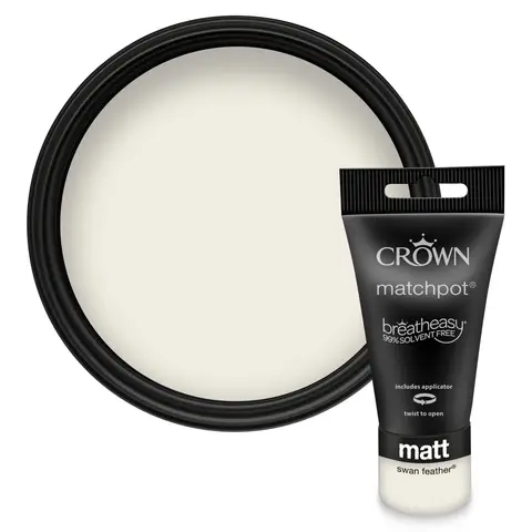 Crown Matt Emulsion Swan Fther 40ml