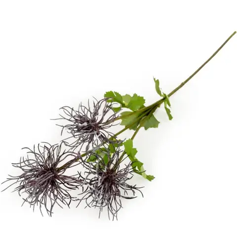 Candlelight Artificial Echinops Flower Stem Purple 66cm