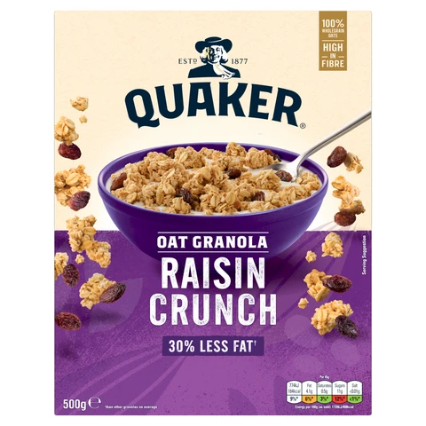 Quaker Oats Oat Granola Raisin 500g
