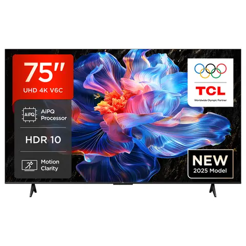 TCL 75V6C 75 Zoll 4K UHD  Smart TV  HDR10+, HVA-Panel, Dolby Vision