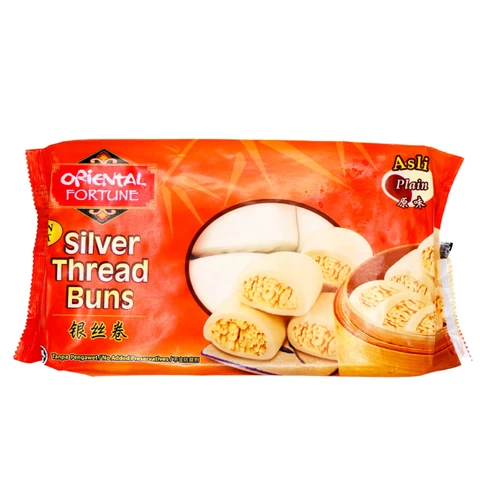 Oriental Fortune Plain Silver Thread Buns - 360g