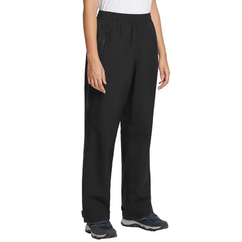 baleaf Women's Waterproof Trousers 10000mm Rain Windproof Overtrousers Lightweight Hiking Walking Cycling Pants Black L