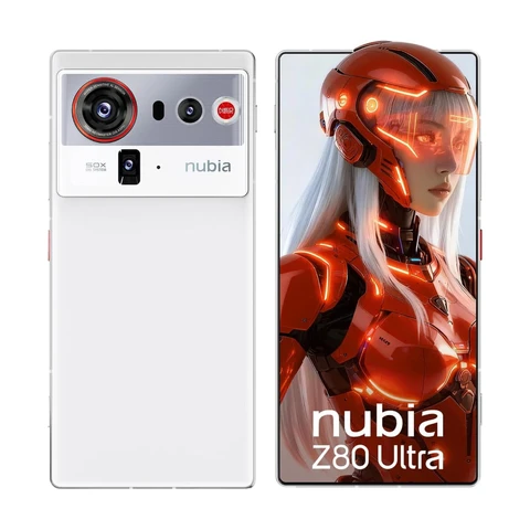 nubia Z80 Ultra 5G Téléphone Android Débloqué, Snapdragon 8 Elite Gen 5, Triple Caméra IA 50 MP, Charge Sans Fil 80 W, Écran Complet AMOLED 6,8" 144 Hz, Smartphone Gaming
