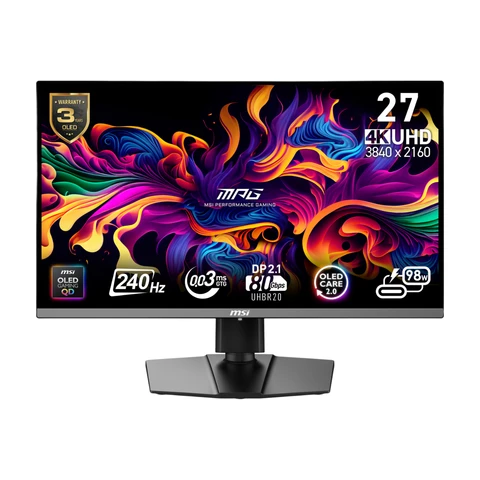 MSI MPG 272URX QD-OLED 27" Gaming Monitor | 4K UHD | 240 Refresh Rate | 0.03ms Response Time | Adaptive Sync