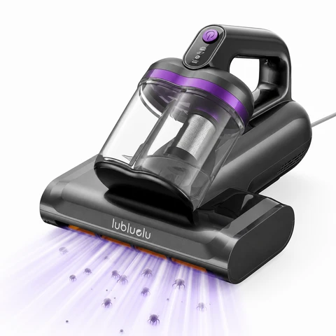 Lubluelu 15kPa Suction 55°C Hot Air Drying CM208 Anti-Mite UV Mattress Vacuum Cleaner