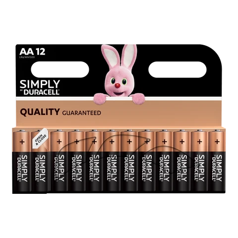 Duracell Simply AA Alkaline Batteries - 12 Pack