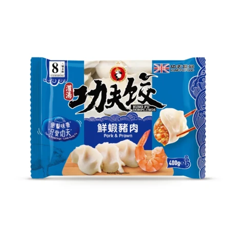 KUNGFU Teigtaschen mit Garnelen und Schweinefleisch 400g 功夫水饺-鲜虾猪肉 400g
