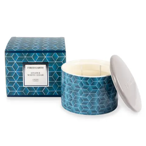 Fired Earth Assam & White Cedar Candle