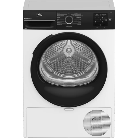 Beko Kondenstrockner mit Wärmepumpentechnologie, NX Design, Multifunktionsdisplay mit bis zu 24 h Startzeitvorwahl, vollelektronisch, elektronische Feuchtemessung, Edelstahltrommel, 10 kg, EEK:A++, neue EEK "D"
