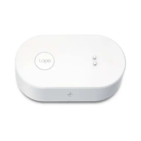 TP-Link Tapo T300 Smarter Wasserleck-Sensor, Tapo Hub erforderlich, eingebaute 90Db einstellbare Sirene, Sensor & APP & Hub-Alarm, IP67 wasserdicht, 1+Jahr Batterielebensdauer, Flexible Platzierung