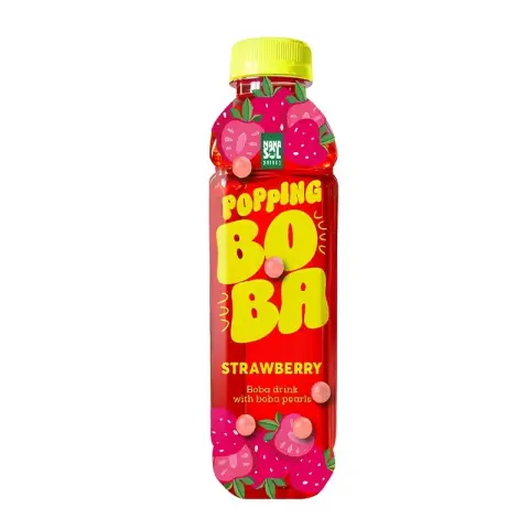 mana sol Popping Boba Getränk Erdbeere 500ml