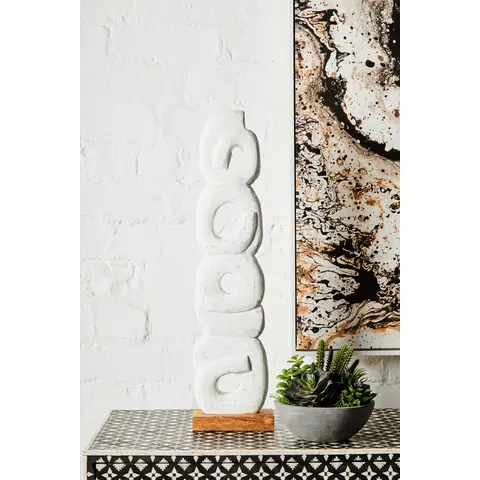 Fifty Five South Sculpture Fidel Rustic Rings White